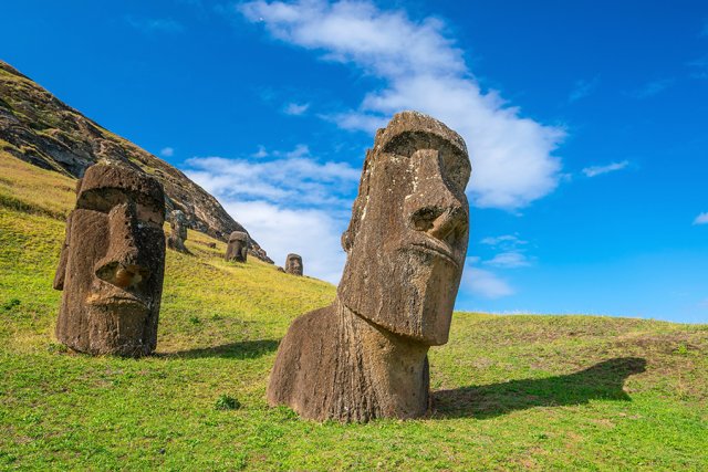 Chile, Easter Island, Moais statues