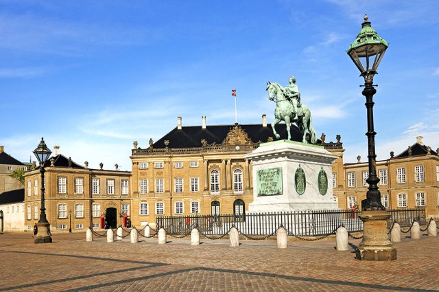 Denmark, Copenhagen, Amalienborg Royal Palace