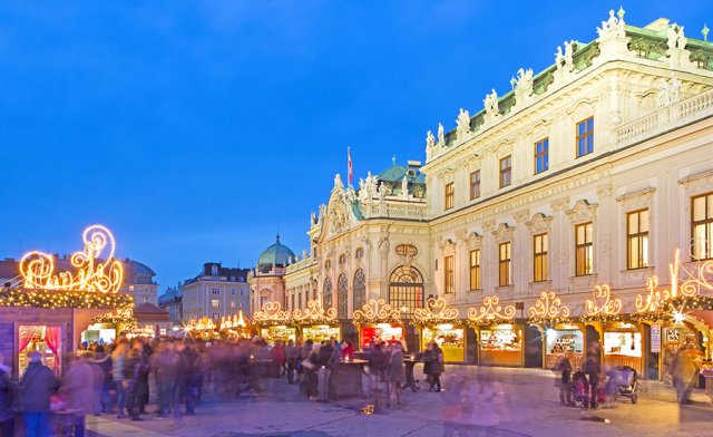 Austria, Vienna, Belvedere Palace, Christmas